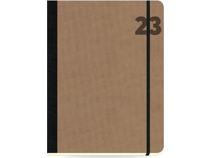 Ημερολόγιο εβδομαδιαίο The Writing Fields Adventure 3070 14x20cm 2023 με λάστιχο flexbook ανάγλυφο εξώφυλλο Camel